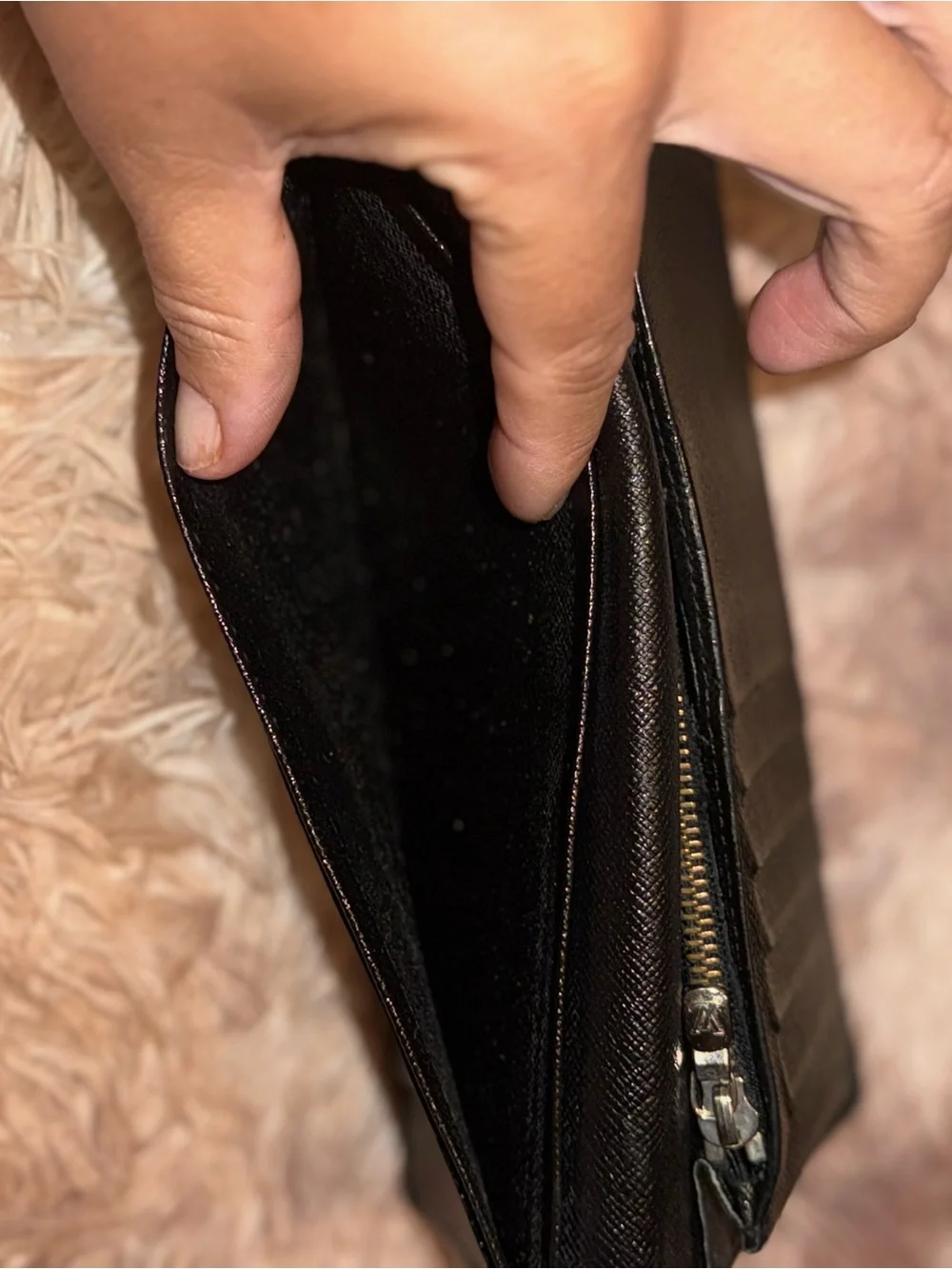 PROJECT Authentic Louis Vuitton Black Epi Leather Long Wallet + COA